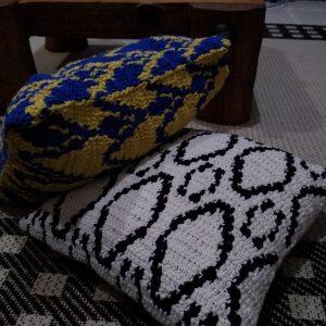 Almofada Mosaico Preto e Branco